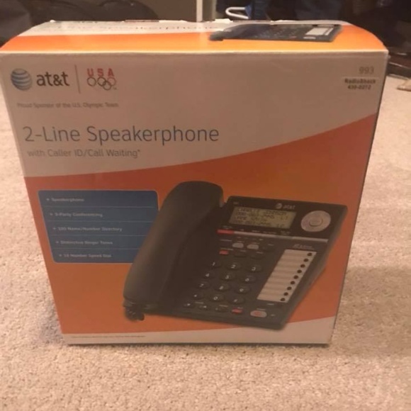 AT&T 2 line corded speakerphone with caller ID/cal